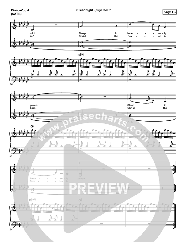 Silent Night Piano/Vocal (SATB) (Tommee Profitt / Fleurie)