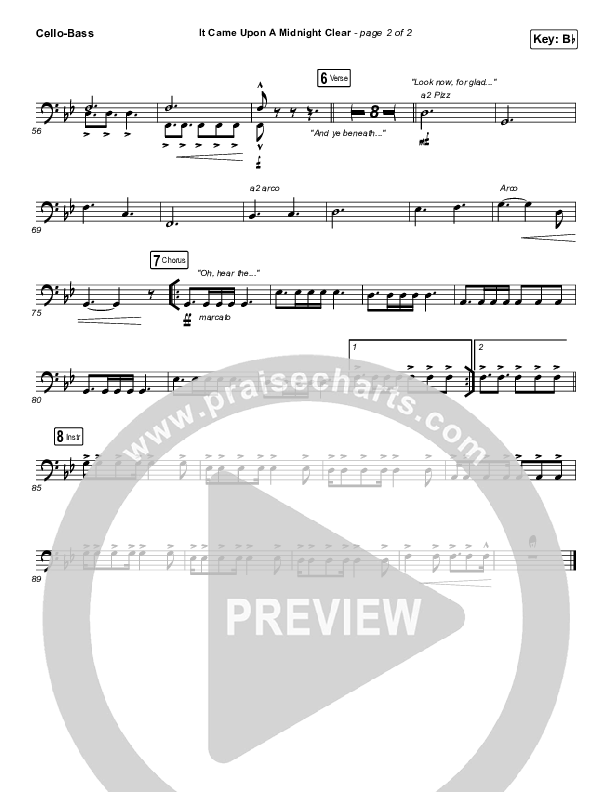 It Came Upon A Midnight Clear Cello/Bass (Tommee Profitt / Brooke)