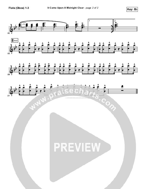 It Came Upon A Midnight Clear Flute/Oboe 1/2/3 (Tommee Profitt / Brooke)