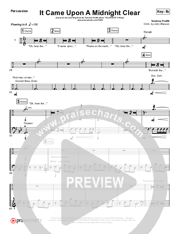 It Came Upon A Midnight Clear Percussion (Tommee Profitt / Brooke)