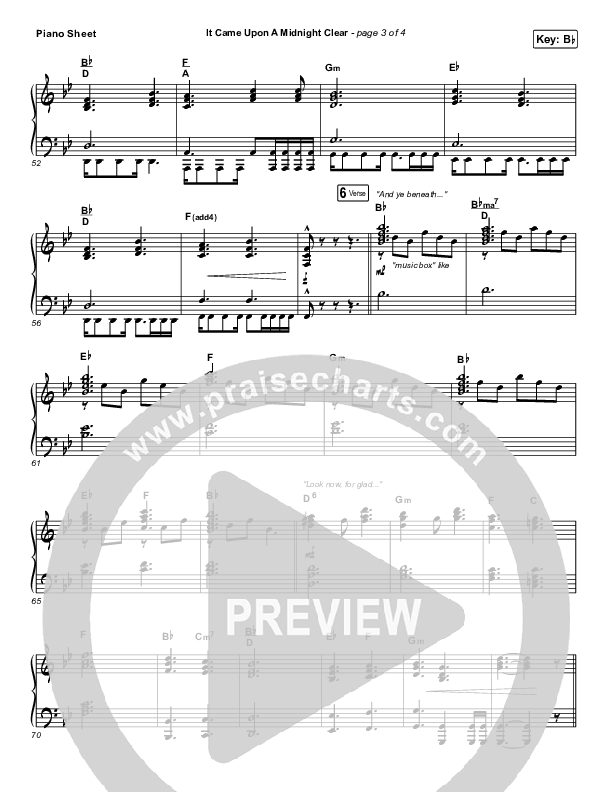 It Came Upon A Midnight Clear Piano Sheet (Tommee Profitt / Brooke)