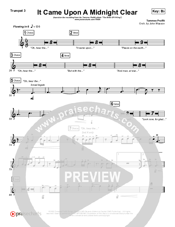It Came Upon A Midnight Clear Trumpet 3 (Tommee Profitt / Brooke)