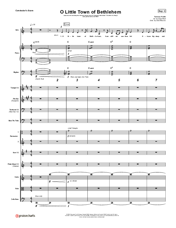 O Little Town Of Bethlehem Orchestration (Tommee Profitt / Rachael Lampa)