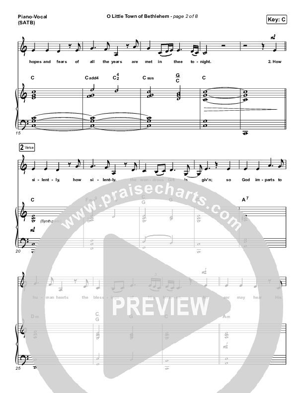 O Little Town Of Bethlehem Piano/Vocal Pack (Tommee Profitt / Rachael Lampa)
