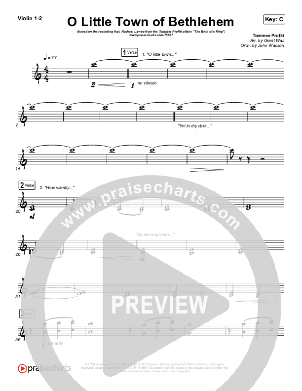 O Little Town Of Bethlehem String Pack (Tommee Profitt / Rachael Lampa)