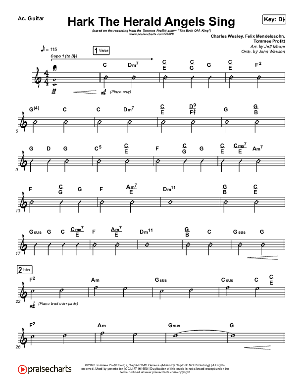 Hark The Herald Angels Sing Acoustic Guitar (Tommee Profitt / Kari Jobe)