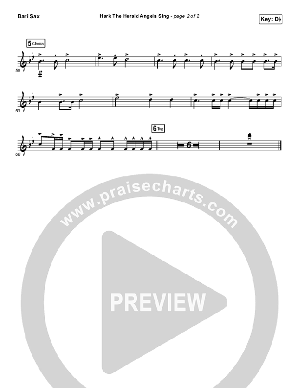 Hark The Herald Angels Sing Bari Sax (Tommee Profitt / Kari Jobe)