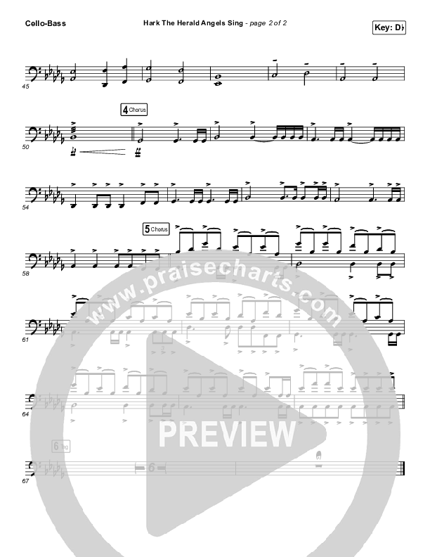 Hark The Herald Angels Sing Cello/Bass (Tommee Profitt / Kari Jobe)