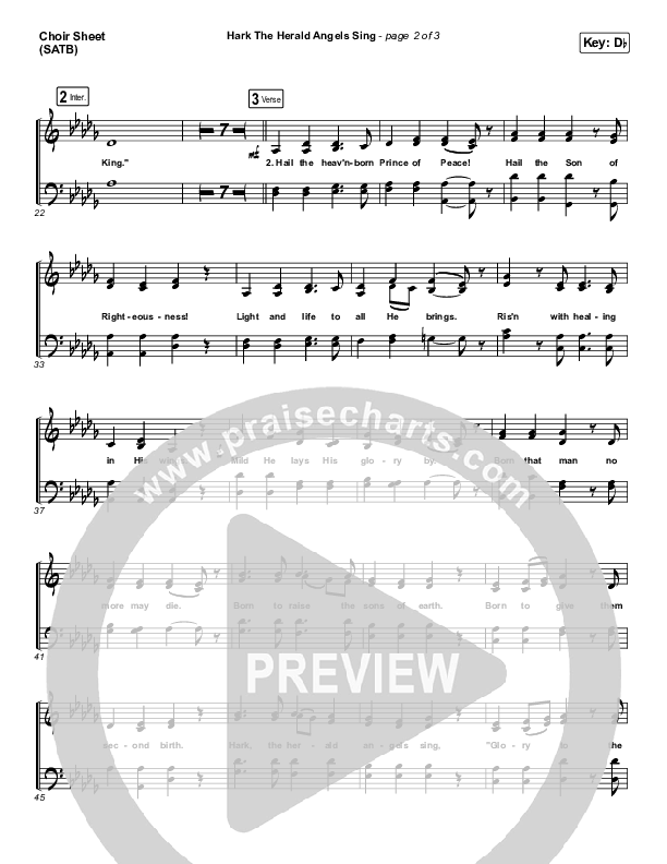 Hark The Herald Angels Sing Choir Sheet (SATB) (Tommee Profitt / Kari Jobe)