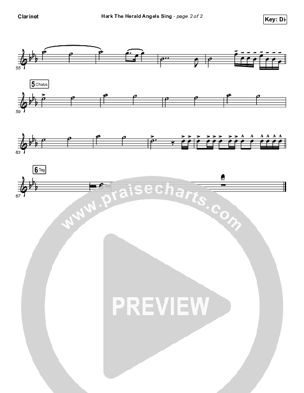 Hark The Herald Angels Sing Clarinet (Tommee Profitt / Kari Jobe)