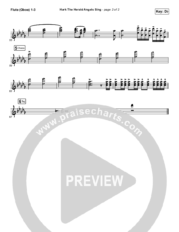 Hark The Herald Angels Sing Flute/Oboe 1/2/3 (Tommee Profitt / Kari Jobe)