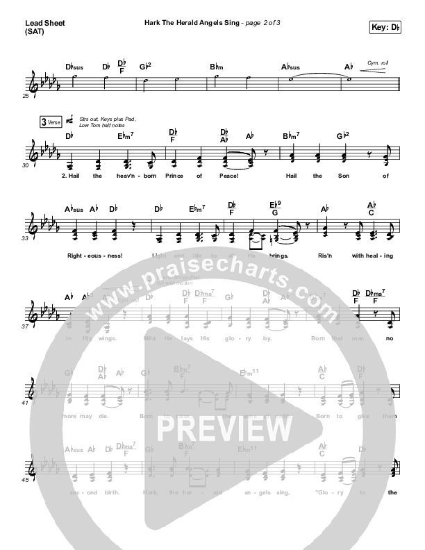 Hark The Herald Angels Sing Lead Sheet (SAT) (Tommee Profitt / Kari Jobe)