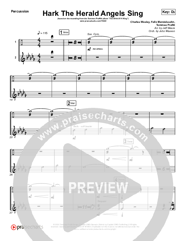 Hark The Herald Angels Sing Percussion (Tommee Profitt / Kari Jobe)