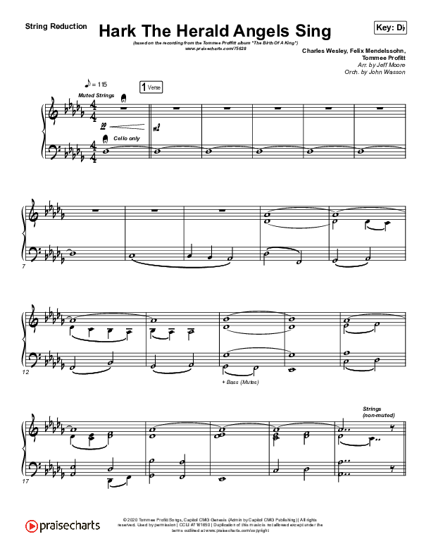 Hark The Herald Angels Sing String Reduction (Tommee Profitt / Kari Jobe)