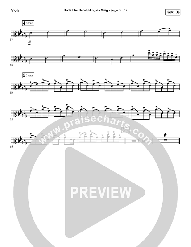 Hark The Herald Angels Sing Viola (Tommee Profitt / Kari Jobe)