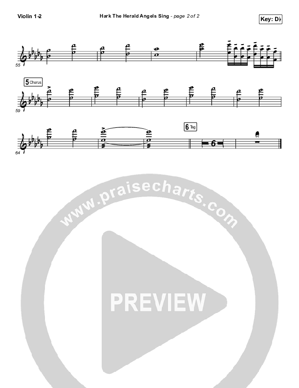 Hark The Herald Angels Sing Violin 1/2 (Tommee Profitt / Kari Jobe)