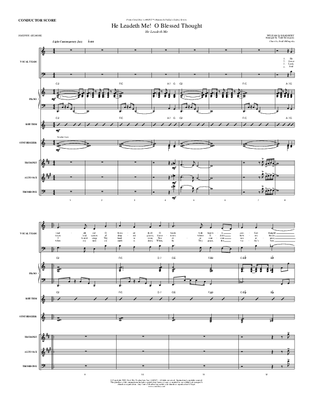 He Leadeth Me O Blessed Thought Orchestration (Todd Billingsley)