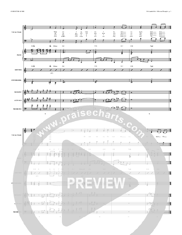 He Leadeth Me O Blessed Thought Orchestration (Todd Billingsley)