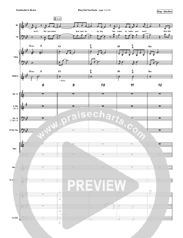 Mary Did You Know Conductor's Score (Tommee Profitt / Jordan Smith)