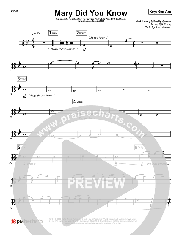 Mary Did You Know Viola (Tommee Profitt / Jordan Smith)