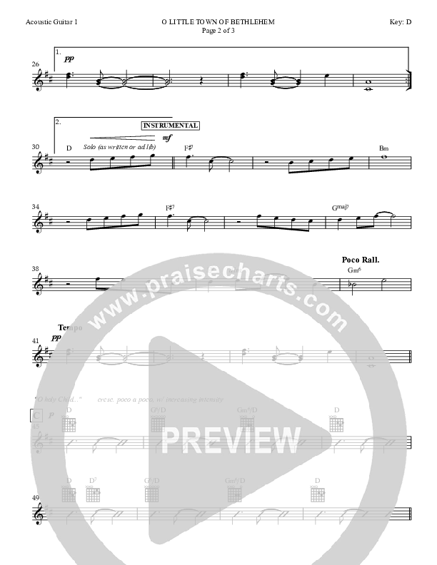 O little Town Of Bethlehem Acoustic Guitar (Dan Graeber)