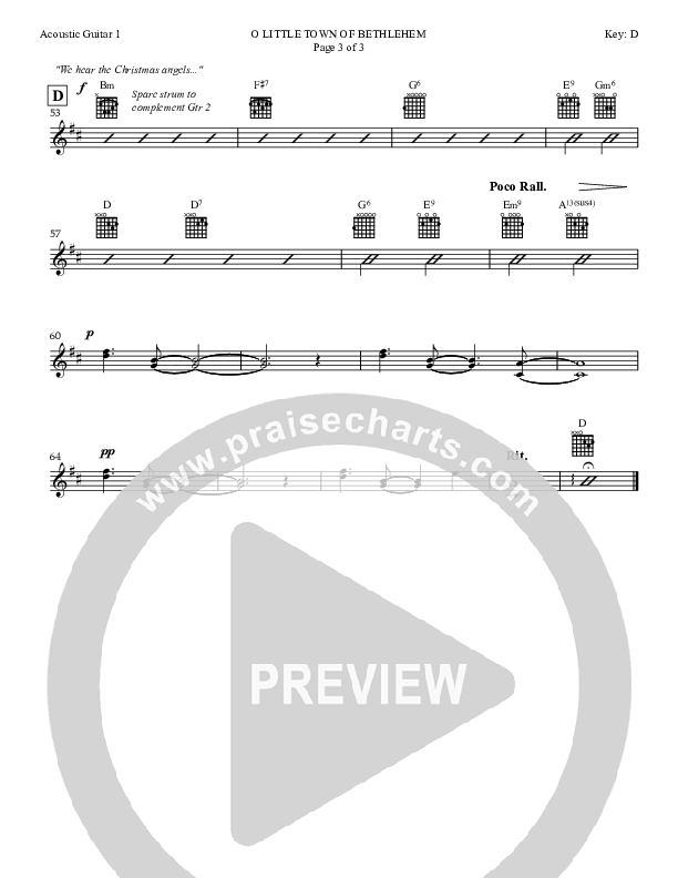O little Town Of Bethlehem Acoustic Guitar (Dan Graeber)