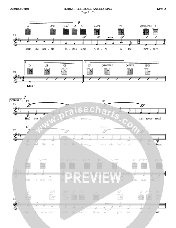 Hark The Herald Angels Sing Acoustic Guitar (Dan Graeber)