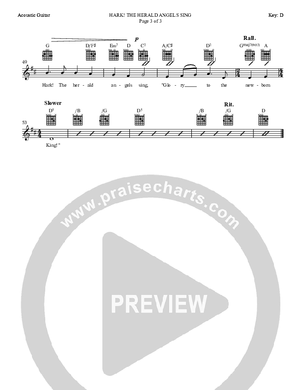 Hark The Herald Angels Sing Acoustic Guitar (Dan Graeber)