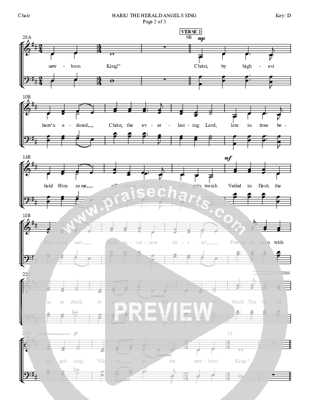 Hark The Herald Angels Sing Choir Vocals (SATB) (Dan Graeber)