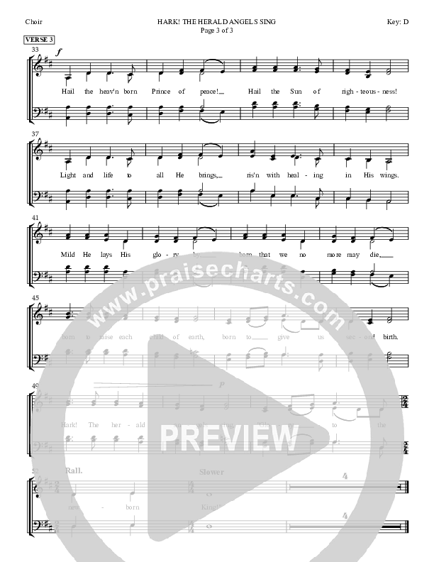Hark The Herald Angels Sing Choir Sheet (SATB) (Dan Graeber)