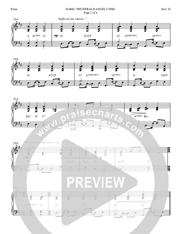 Hark The Herald Angels Sing Piano Sheet (Dan Graeber)