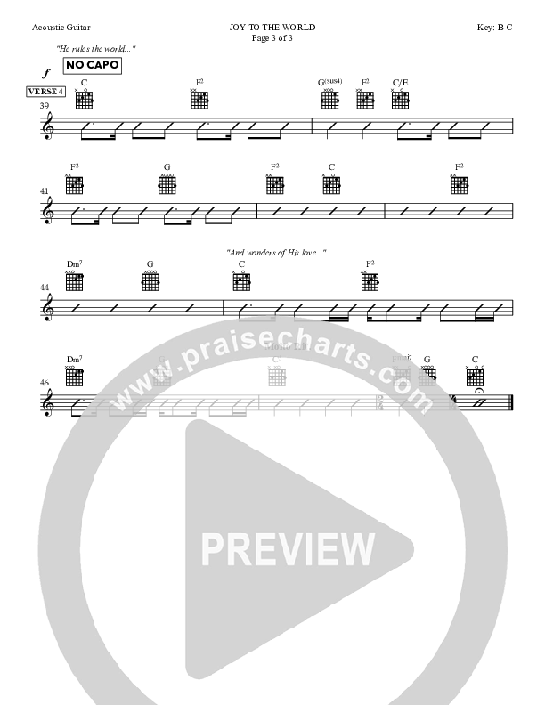 Joy To The World Acoustic Guitar (Dan Graeber)