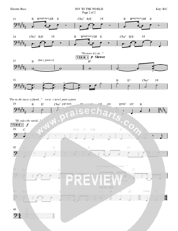 Joy To The World Bass Guitar (Dan Graeber)