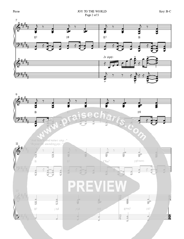 Joy To The World Piano Sheet (Dan Graeber)