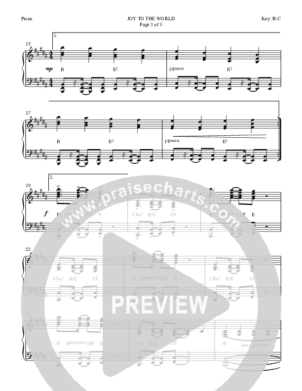 Joy To The World Piano Sheet (Dan Graeber)