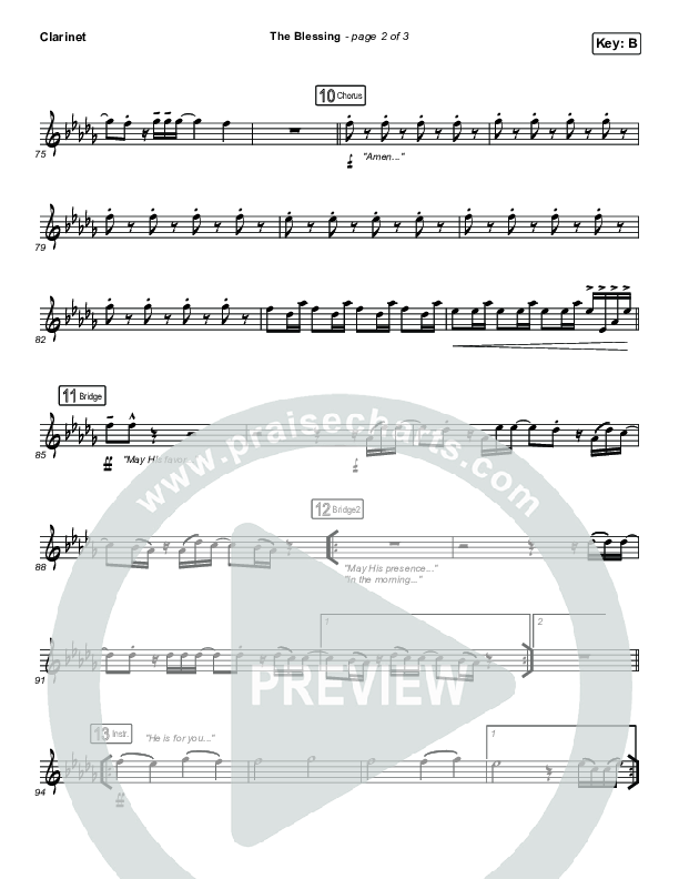 The Blessing Clarinet (Kari Jobe / Cody Carnes)