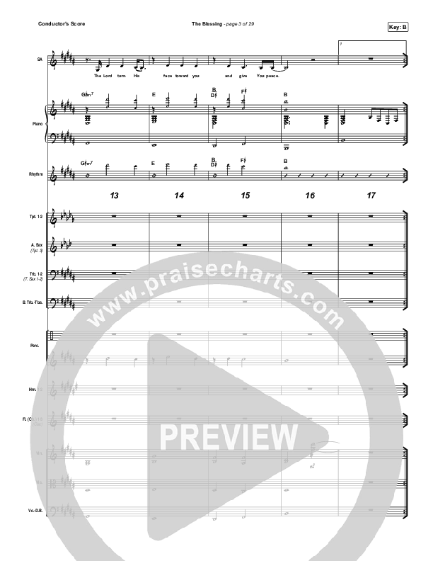 The Blessing Conductor's Score (Kari Jobe / Cody Carnes)