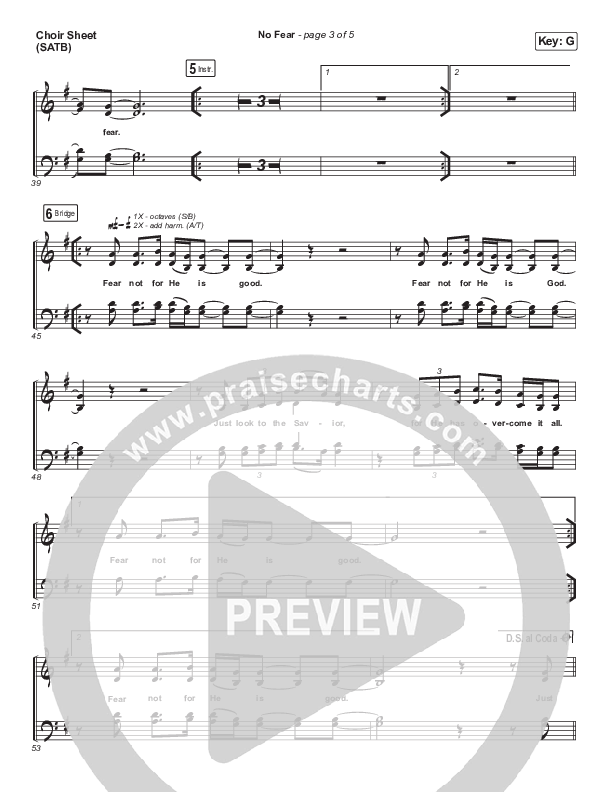 No Fear Choir Vocals (SATB) (Kari Jobe)