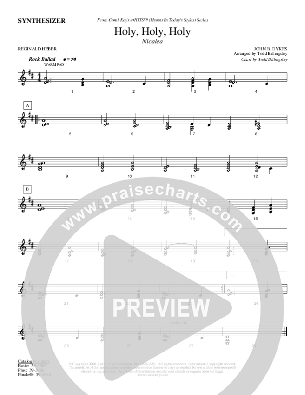 Holy Holy Holy Synth Strings (Todd Billingsley)