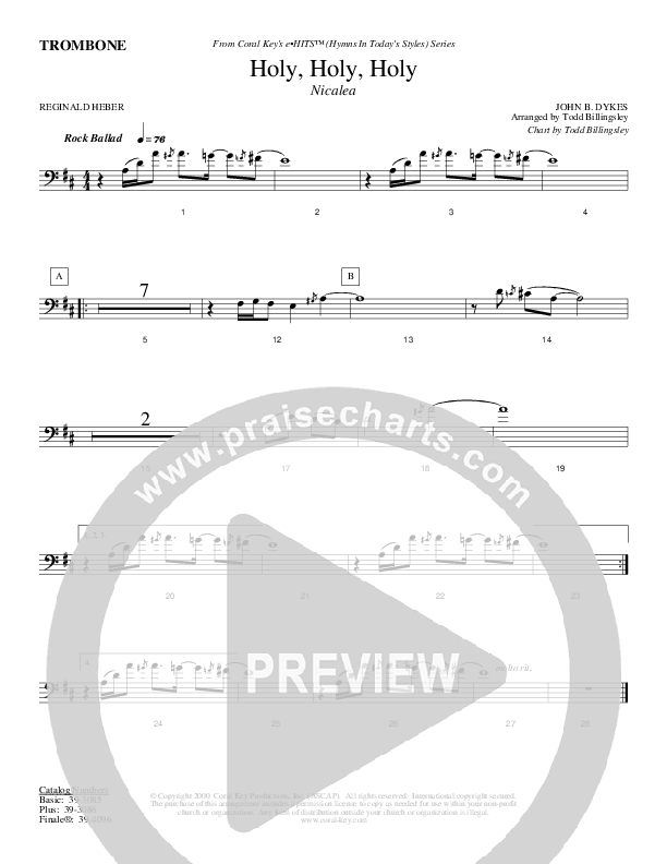 Holy Holy Holy Trombone (Todd Billingsley)