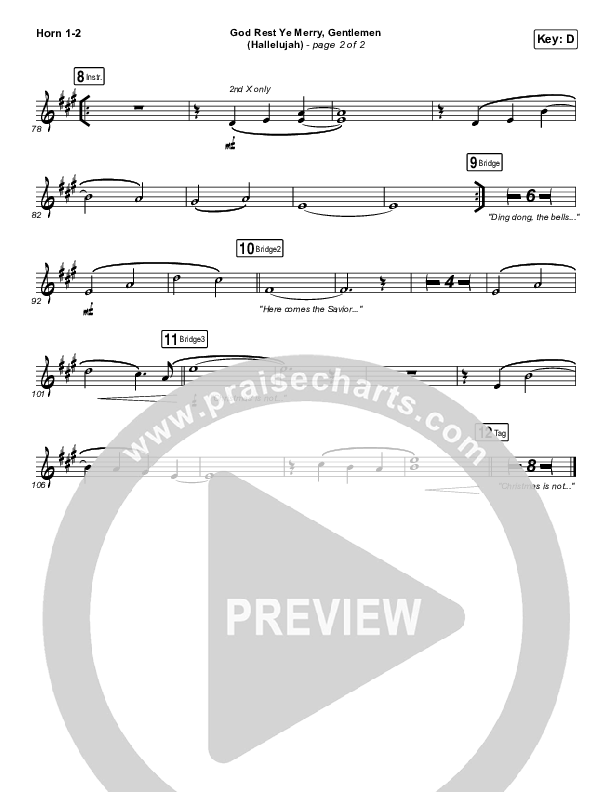 God Rest Ye Merry Gentlemen (Hallelujah) French Horn 1/2 (Rend Collective / We The Kingdom)