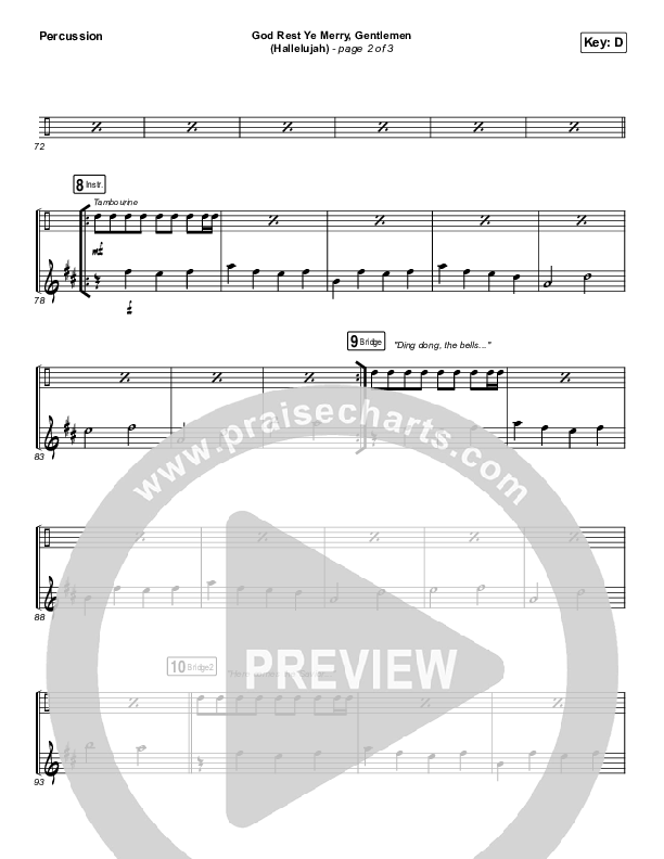 God Rest Ye Merry Gentlemen (Hallelujah) Percussion (Rend Collective / We The Kingdom)