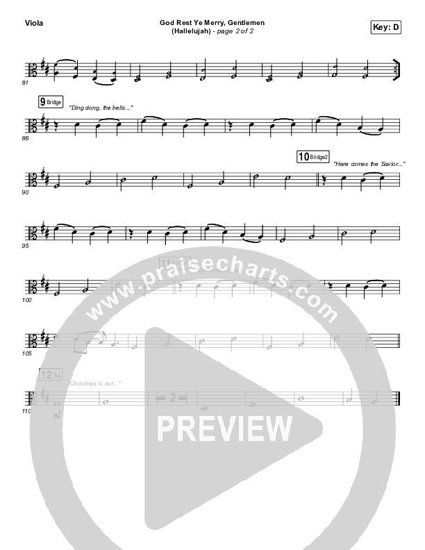 God Rest Ye Merry Gentlemen (Hallelujah) Viola (Rend Collective / We The Kingdom)