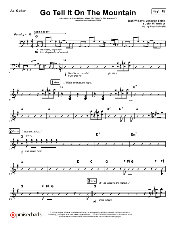 Go Tell It On The Mountain Acoustic Guitar (Zach Williams)