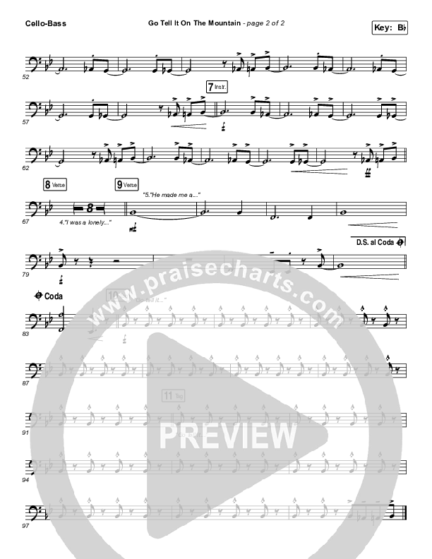 Go Tell It On The Mountain Cello/Bass (Zach Williams)