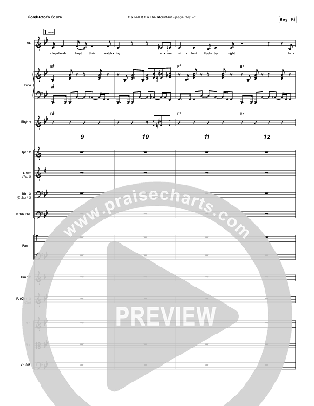 Go Tell It On The Mountain Conductor's Score (Zach Williams)