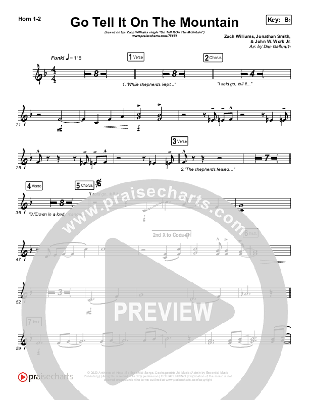 Go Tell It On The Mountain Brass Pack (Zach Williams)