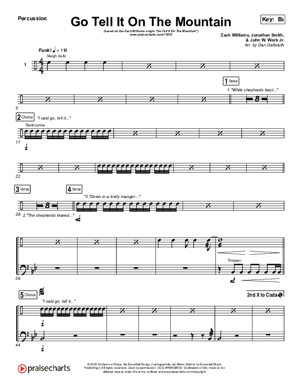 Go Tell It On The Mountain Percussion (Zach Williams)