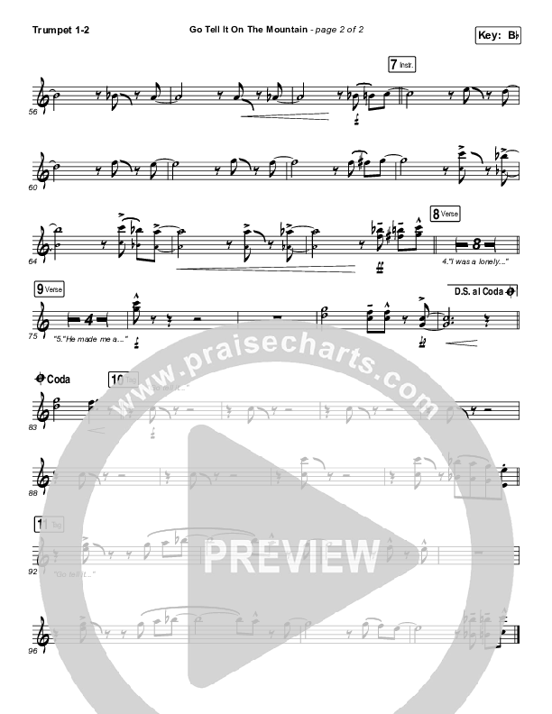 Go Tell It On The Mountain Trumpet 1,2 (Zach Williams)