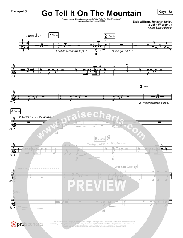 Go Tell It On The Mountain Trumpet 3 (Zach Williams)